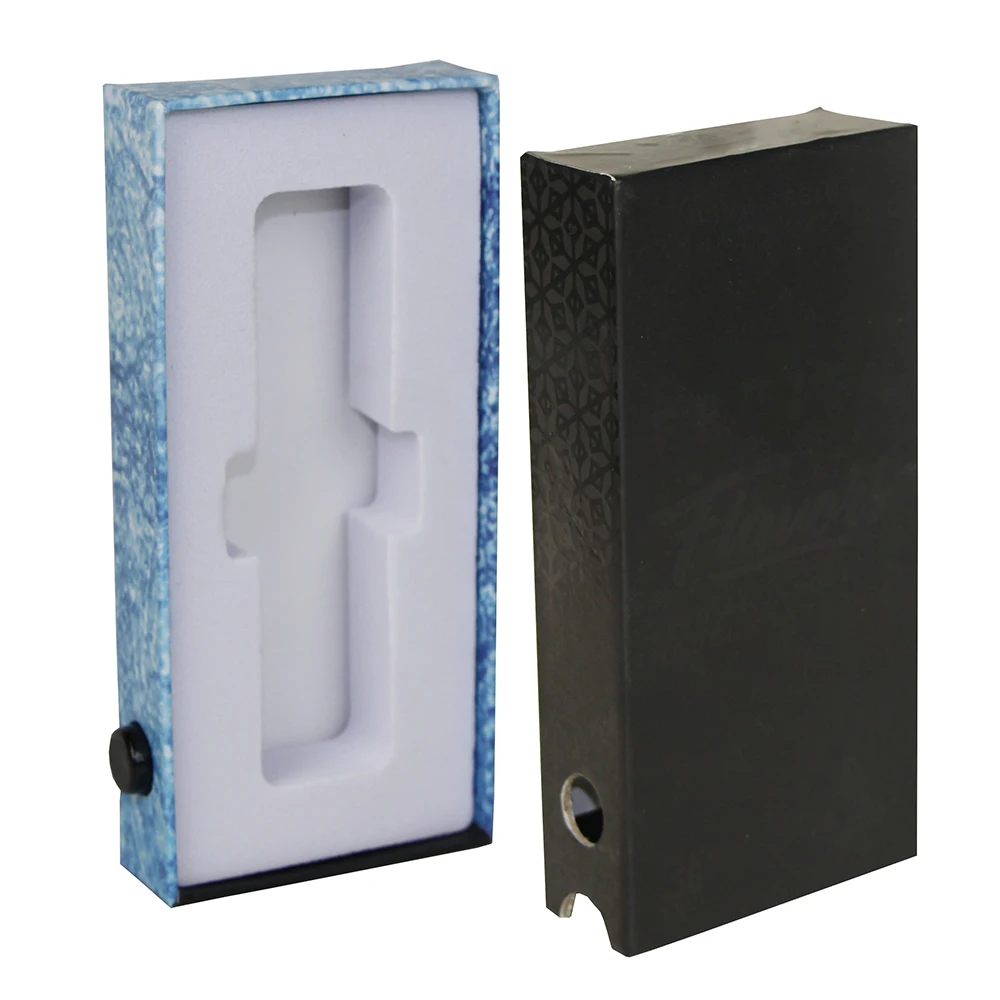 custom child safety button lock cigarette packaging paper box with EVA Sponge 510 Child Resistant Sliding box