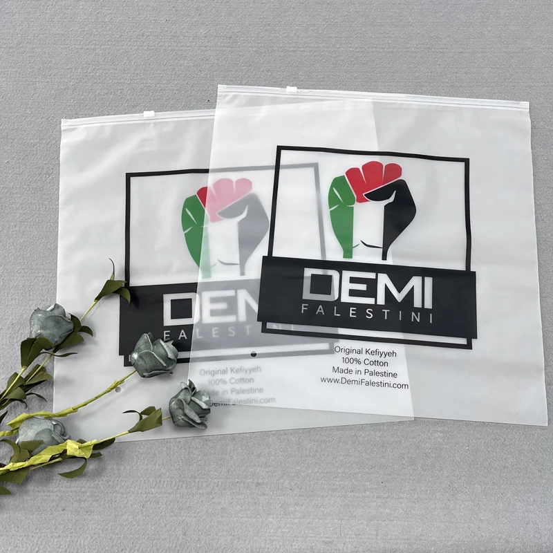 Custom Printed Ziplock Bags For Clothes Tshirt Reusable EVA Frosted Zipper Plastic Poly Packaging Bags For Swimwear Bikini