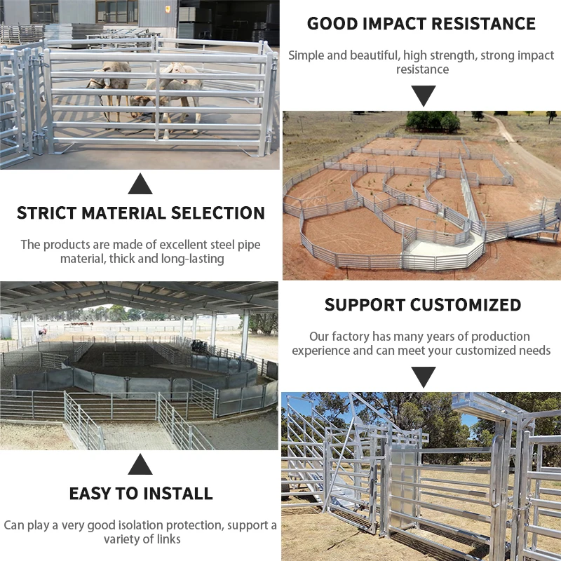 Wholesale Factory Price Metal Square Pipe 1.8m * 2.1m Cattle Farm Cattle Panels Livestock Fencing