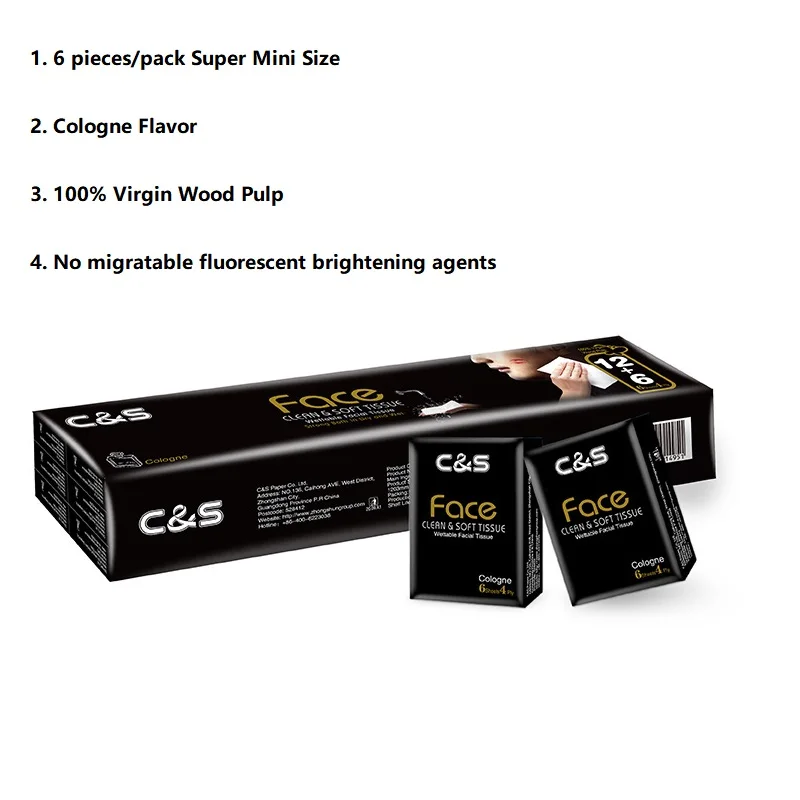 Mini Pocket Tissue Packs Handkerchief Paper Soft Pack Pocket Tissue Facial Tissue