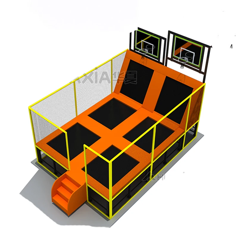 Huaxia hot sale professional indoor bungee jumping fitness bungee commercial trampoline park for sale