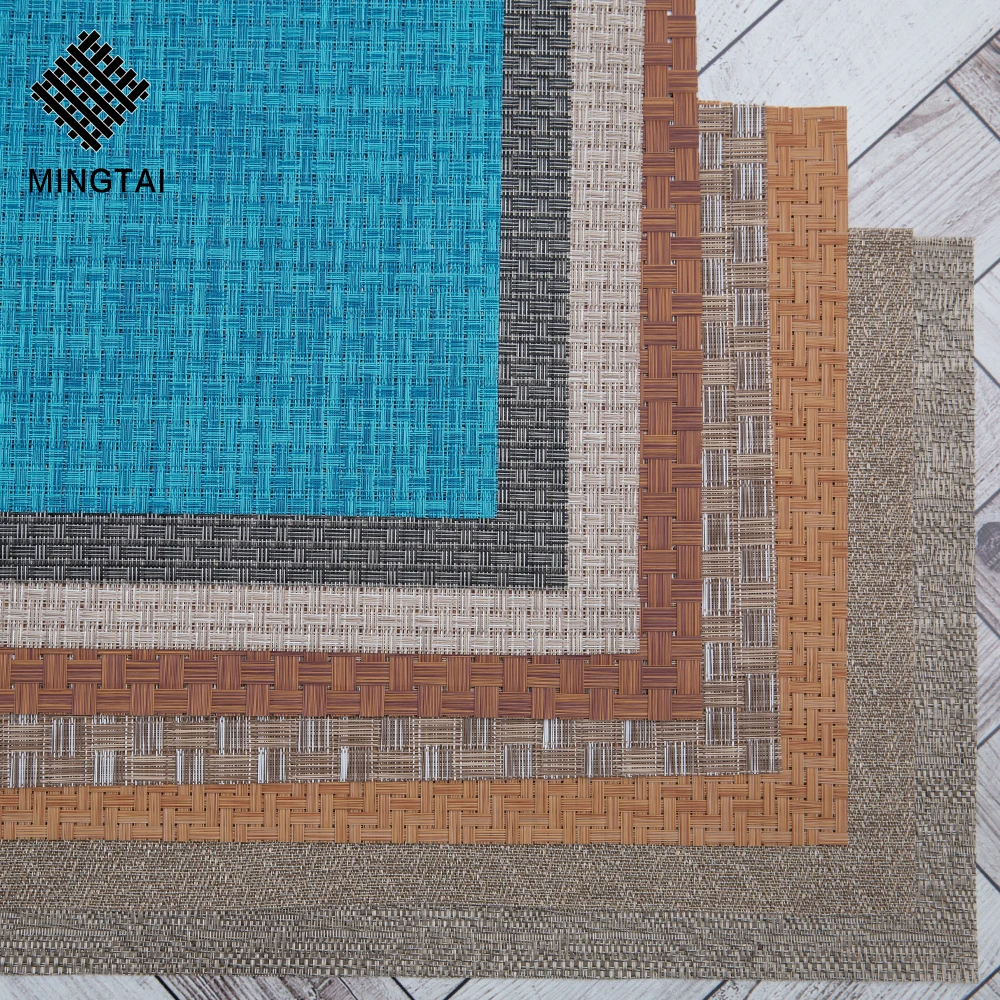 Kitchen place mat Eco-Friendly Woven  PVC Placemats  Braided  Placemats Customized Table Mat