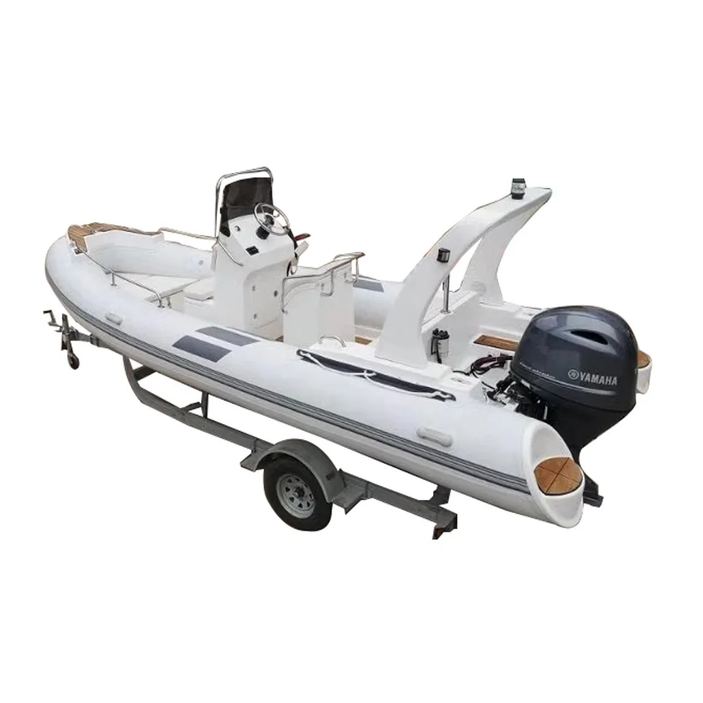5.8m fiberglass RIB boat deep-V fishing boat with CE