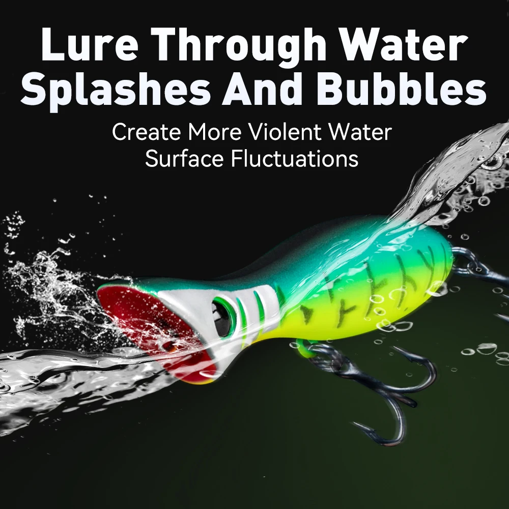 Kingdom Topwater Popper Fishing Lure 50mm 3.5g 5g High Quality Small Sinking Popper Wobbler Baits Fishing Lures For Pike Fishing