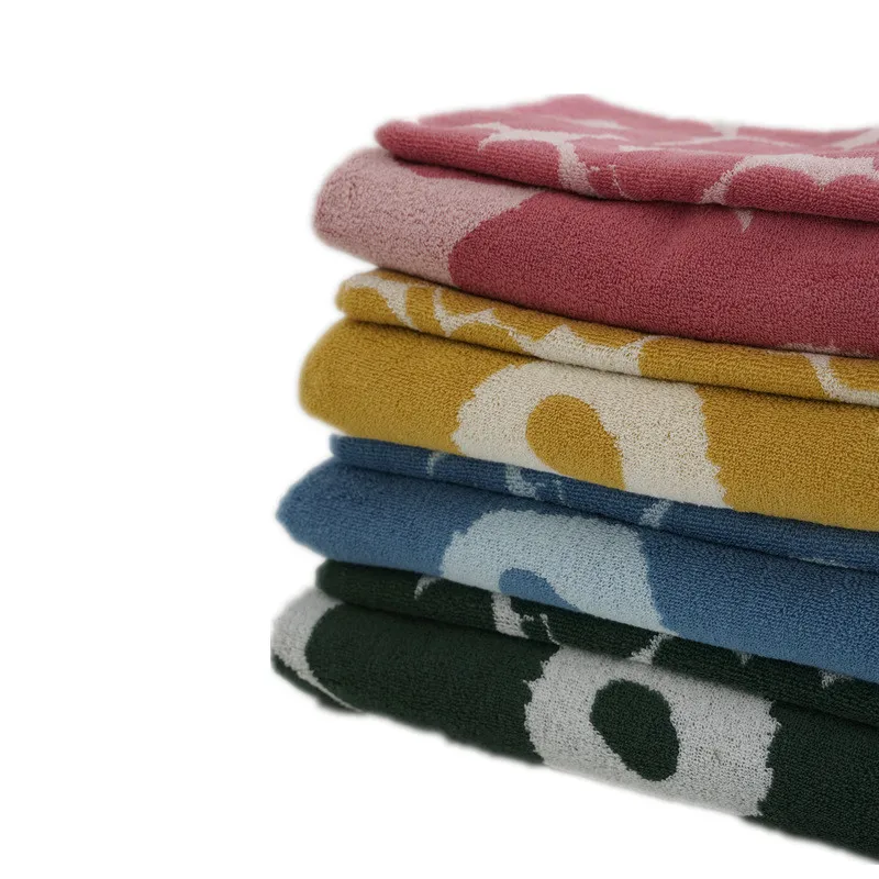 Wholesale Long-staple Cotton Terry Jacquard Gift Face Towel Set