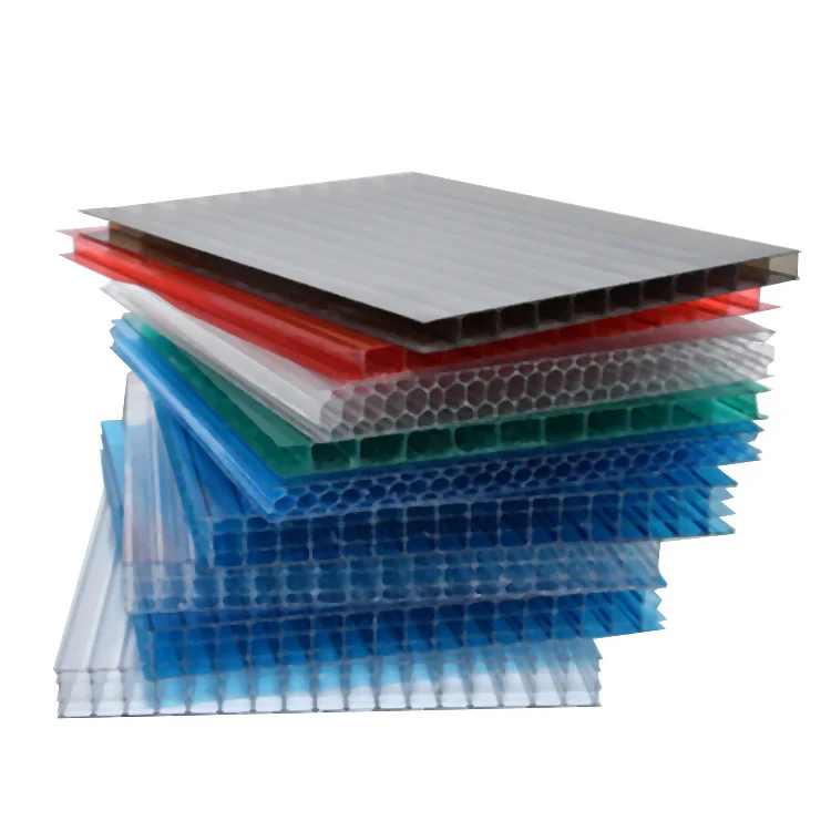 Foshan Polycarbonate Hollow Plates Salmon /Fruit/Vegetable Greenhouse PC Hollow Sheets Farming Use Polycarbonate Sunshine Plates