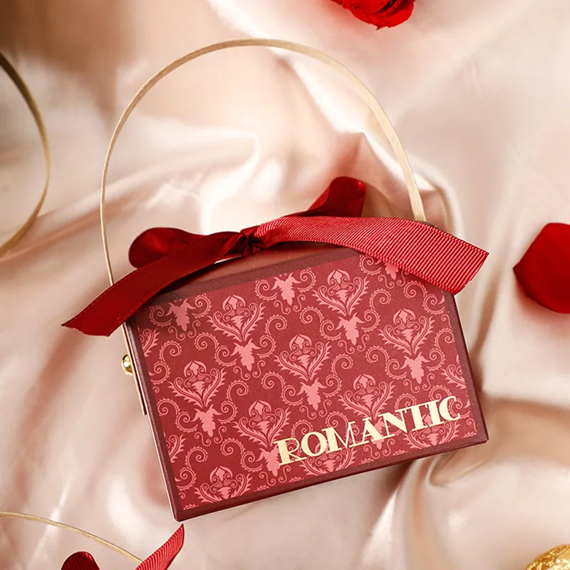 Gold Stamping Portable Sugar Box European Gift Candy Packaging Box