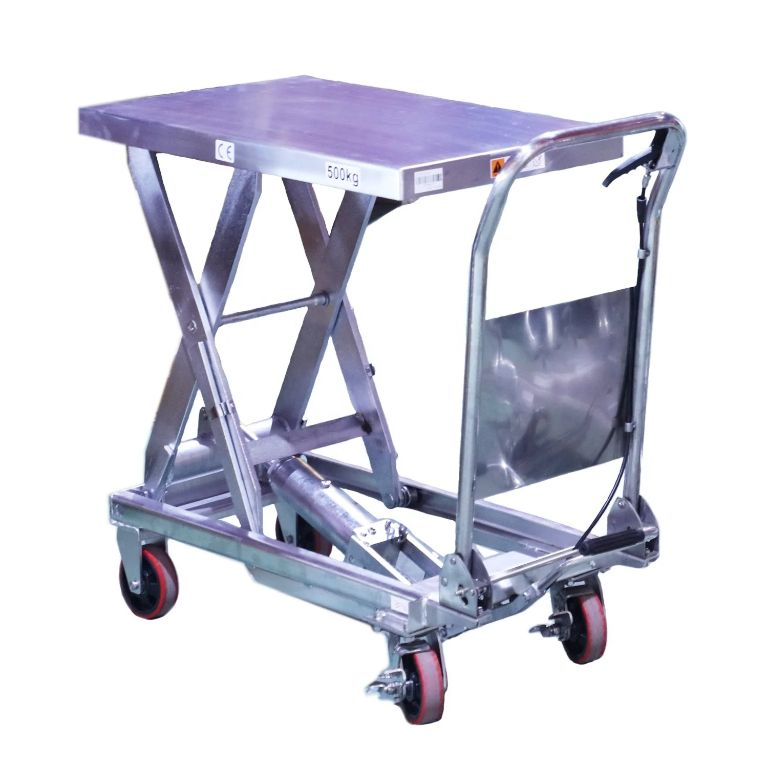 Xilin 1100lbs Single Scissor Manual Stainless Steel Lift Table