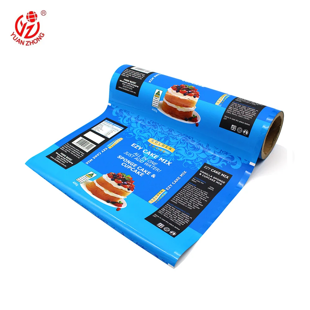 Custom Printed Factory High Quality Food Packaging Wrapping Plastic Film Roll Aluminum Foil Packaging Film For Pancake/Croissant