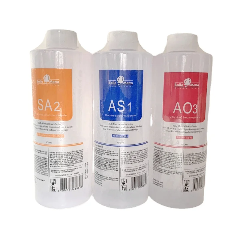 B Exfoliating Solution AS1 SA2 AO3Facial Skin Care Microdermabrasion Facial Serum Cleansing Solution 400ml Liquid Beauty Machine