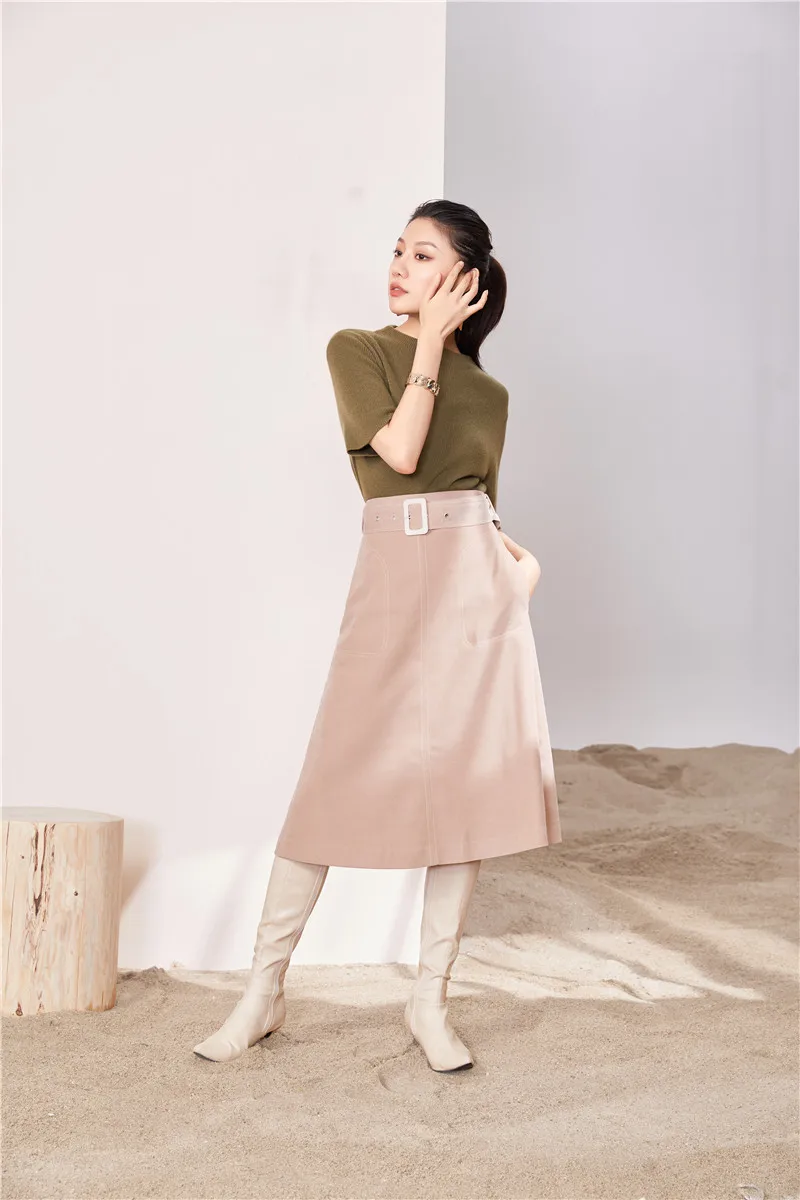 Fashion Design Half Sleeve Half Turtleneck 100% Cashmere Pullover Sweater for Women