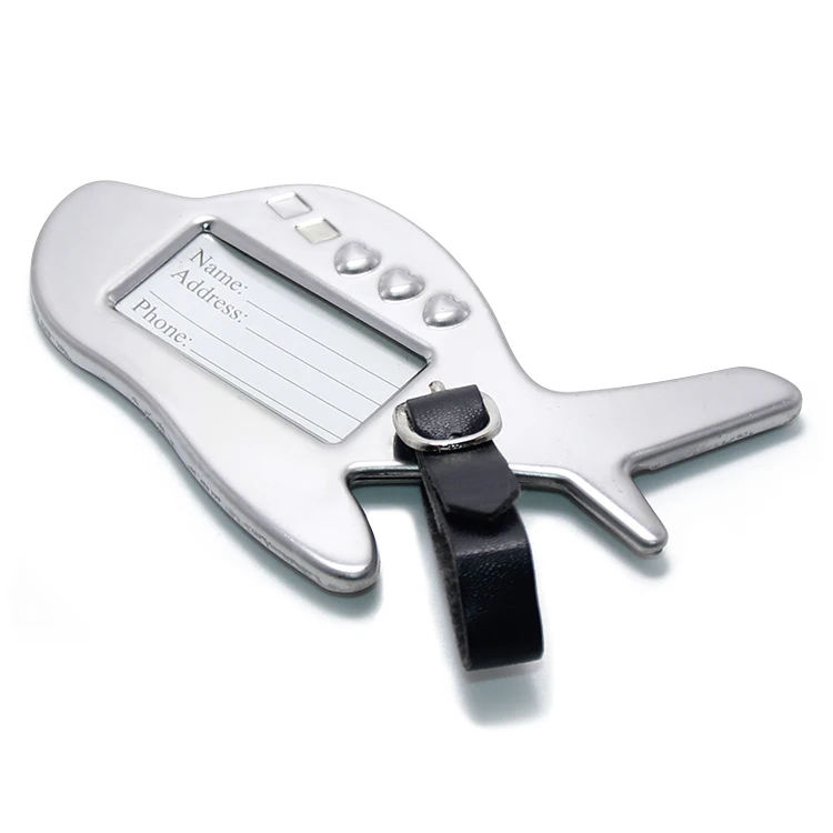
Wedding Favor Celebration Airplane shaped Promotional Luggage Tag Gifts Stainless Steel Metal Travel Tag 