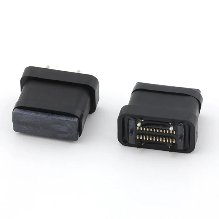 SMT Type 24Pin IP67 Waterproof USB Type C Female Receptacle Connector