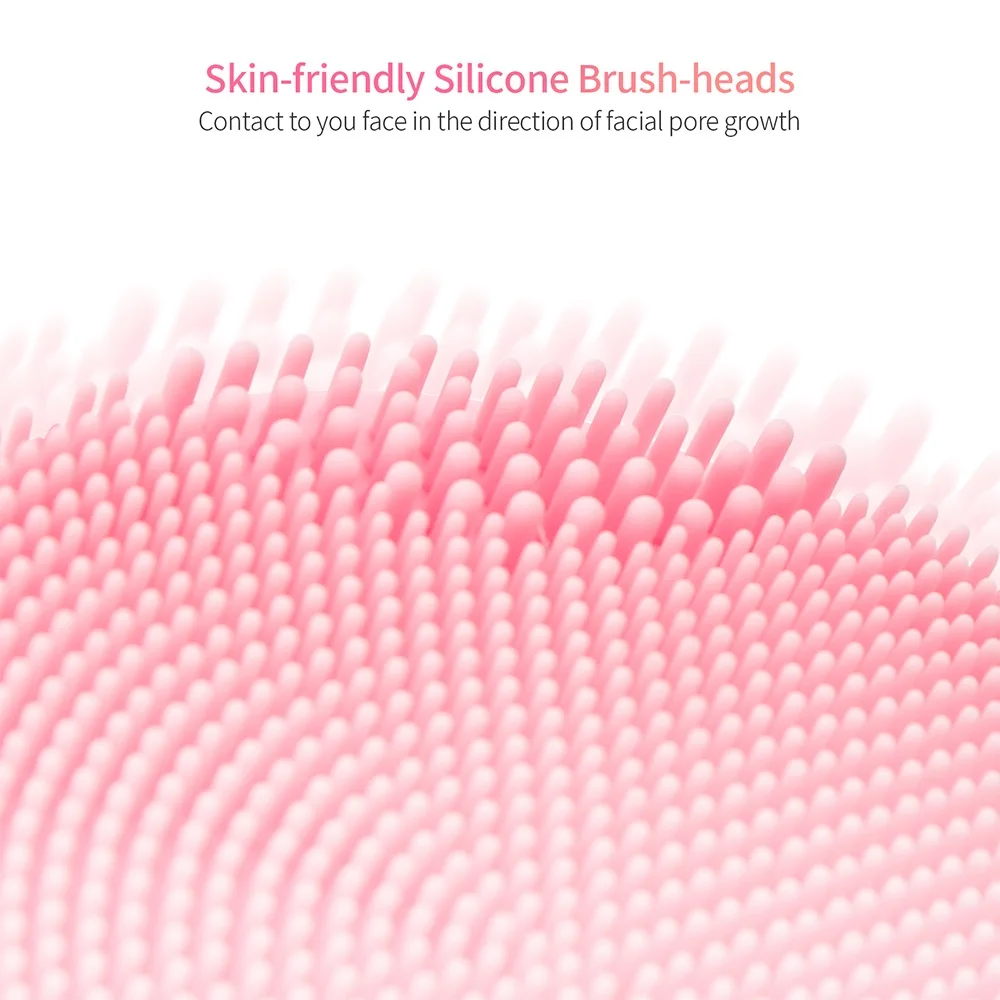 Beauty Facial Cleansing Brush Silicone Sonic Face Cleaner Deep Pore Cleaning Skin Massager Face Cleansing Brush Device