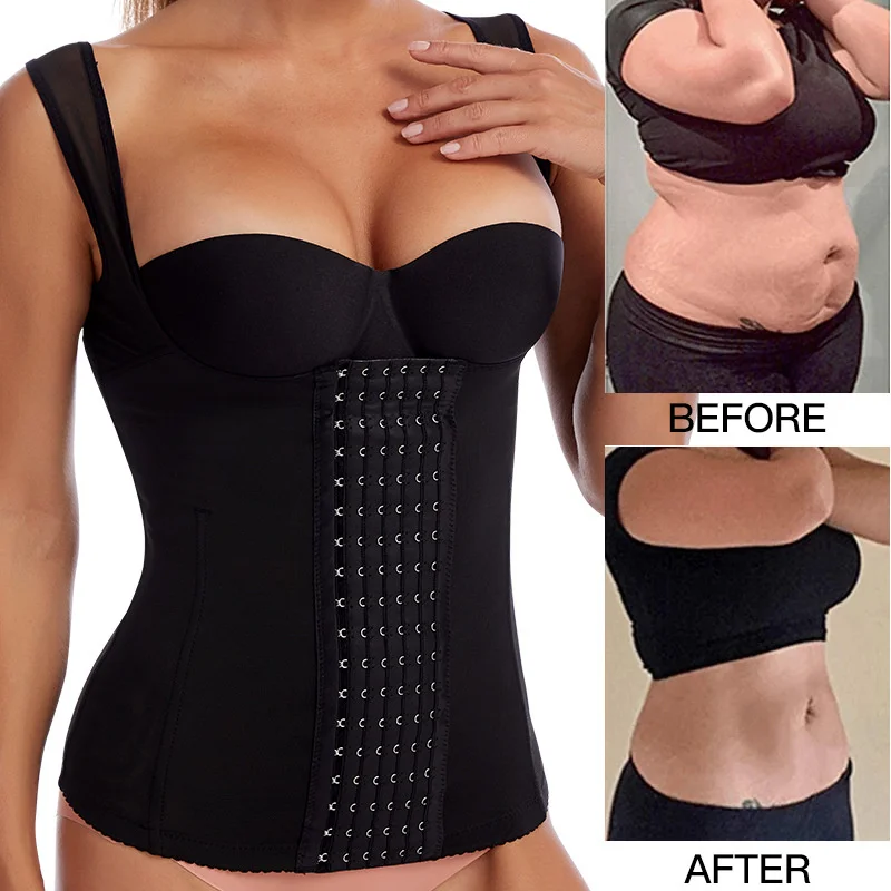 Customize Tummy Control Wholesale Plus Size Breathable Tummy Control 6 Row Hooks Chest Support Slimming Fajas Shaper Vest