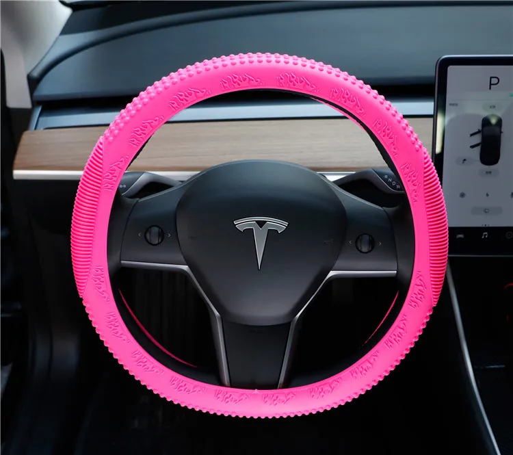 
China Factory Price Silicone Steering Wheel Cover Custom Car Decoration Interior 