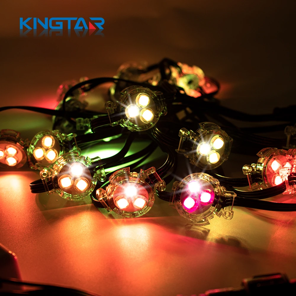 Decorative Christmas Lights DC12V 30mm Waterproof RGB Led Pixel Eaves Lighting With Clear Cover
