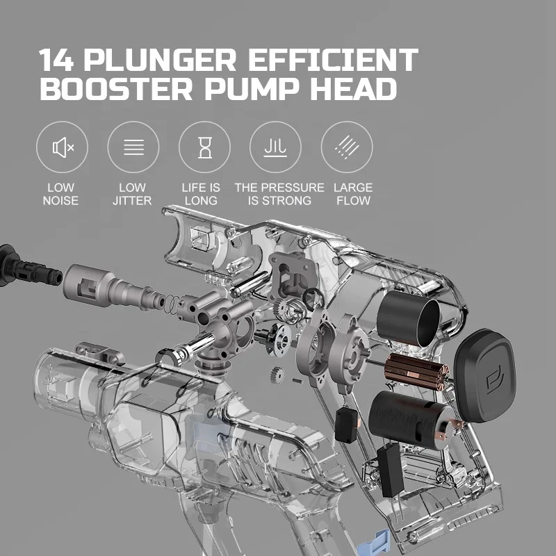 Pai Chi nozzle can be rotated cordless high-pressure car washer 1.2Mpa lithium electric car washer
