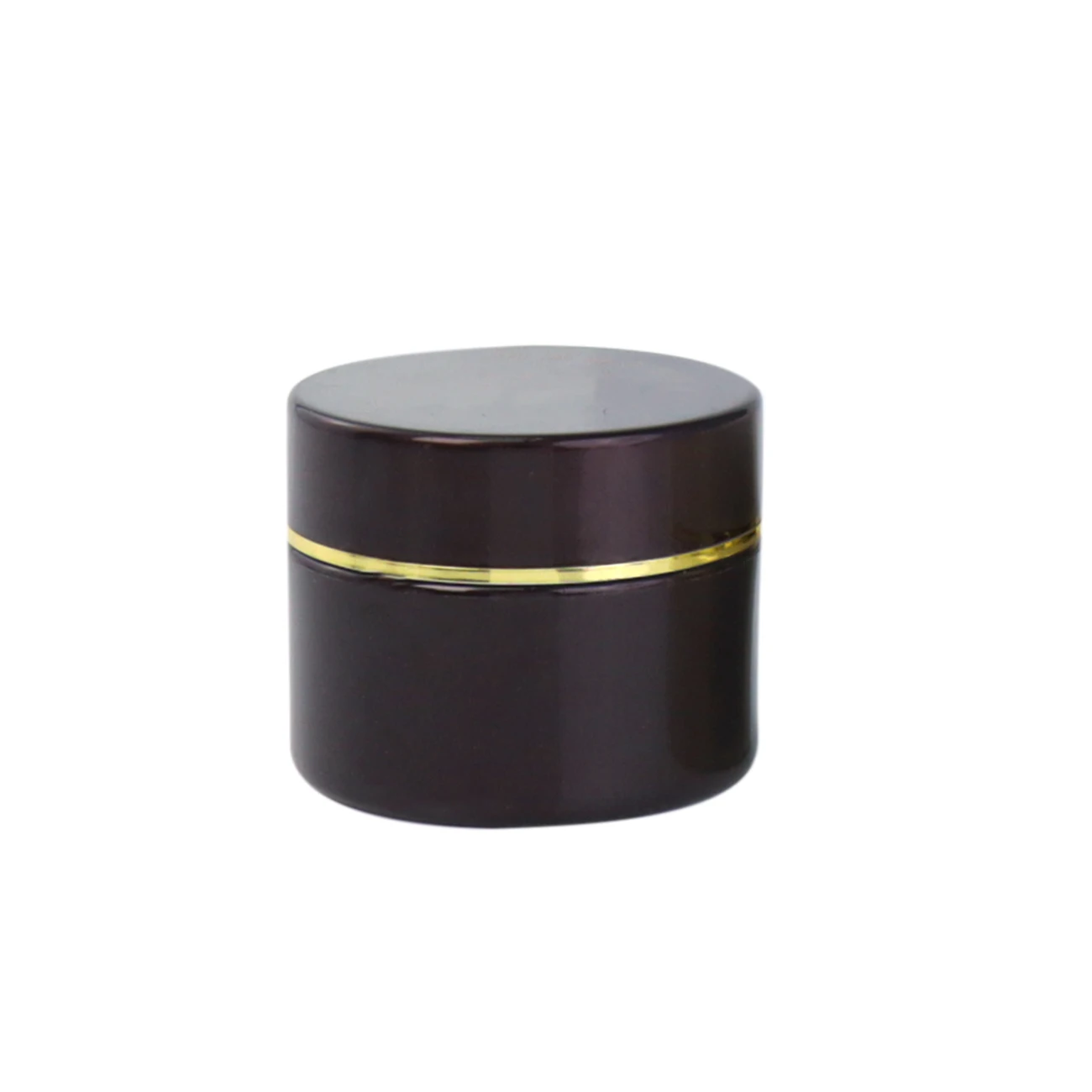 Bright color plastic cream jar cosmetic packaging Lotion containers face cream jar with gold rim