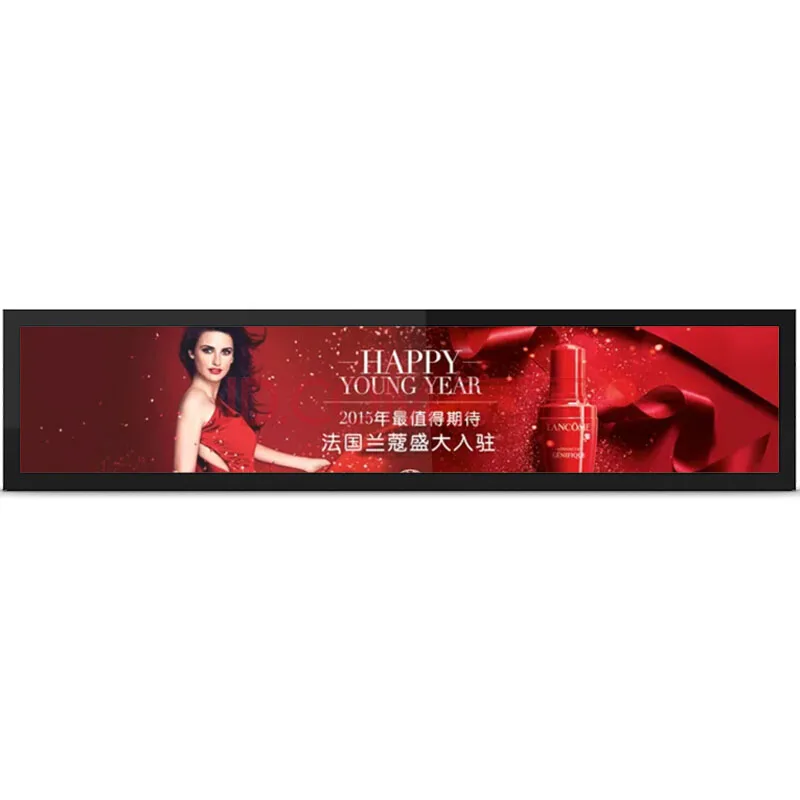 Factory price high brightness custom 23 inch LCD stretched bar lcd line-screen for advertising display Digital Signage