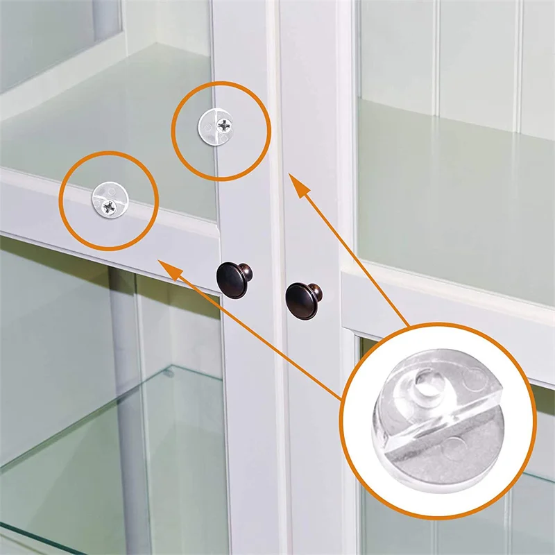 Transparent Cabinet Glass Clips Plastic Mirror Clips For Fixing 4mm Mirror Glass Cabinet Door Window Hardware