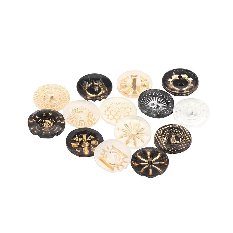 Hot sale two hole DIY flatback sewing crystal upholstery buttons for garment sofa dress shoe decorate