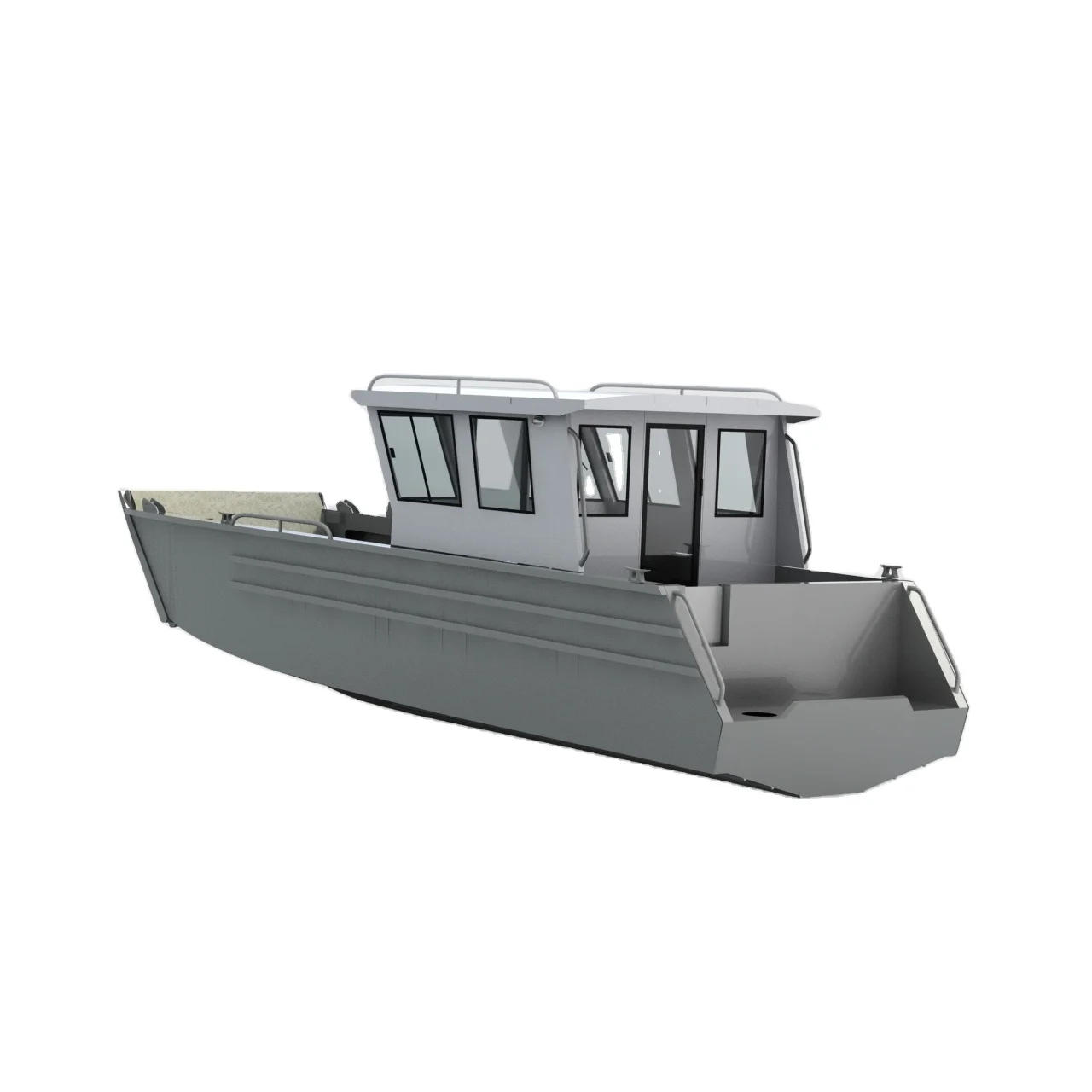 7.9m 26ft Aluminum Cabin Cargo barge work boat for sale