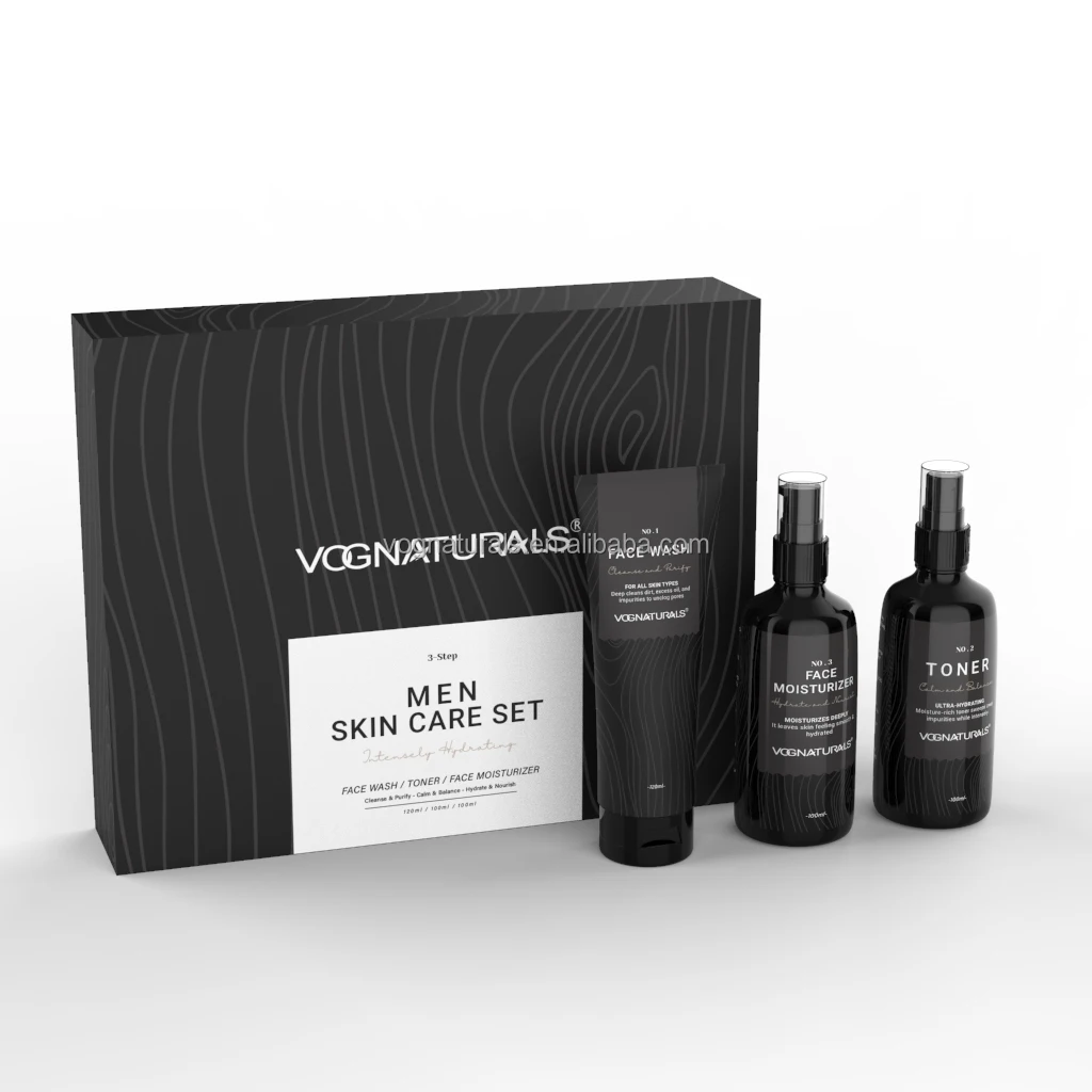 Private Label Men Skin Care Kit Men Moisturizer Hydrate Face Care Set Men Face Cream Moisturizing Balm And Face Cleanser
