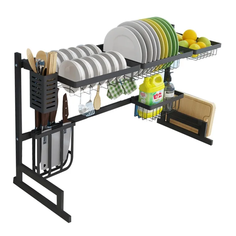
Wholesale Dish Draining Shelf free standing stainless steel kitchen over sink, Hot Selling Dish Draining Holder 