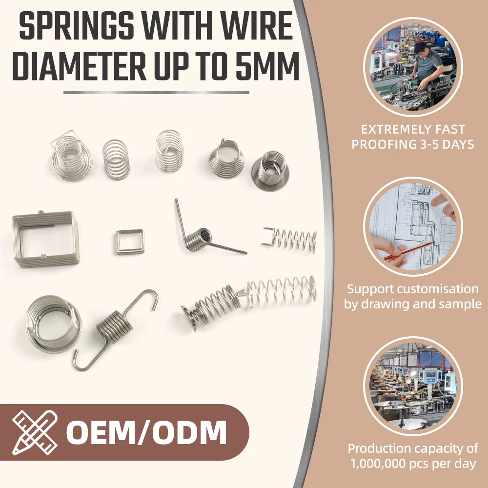 Customized Small Springs for Bicycle or Furniture Extension Locking Wire Clips Compression Spring