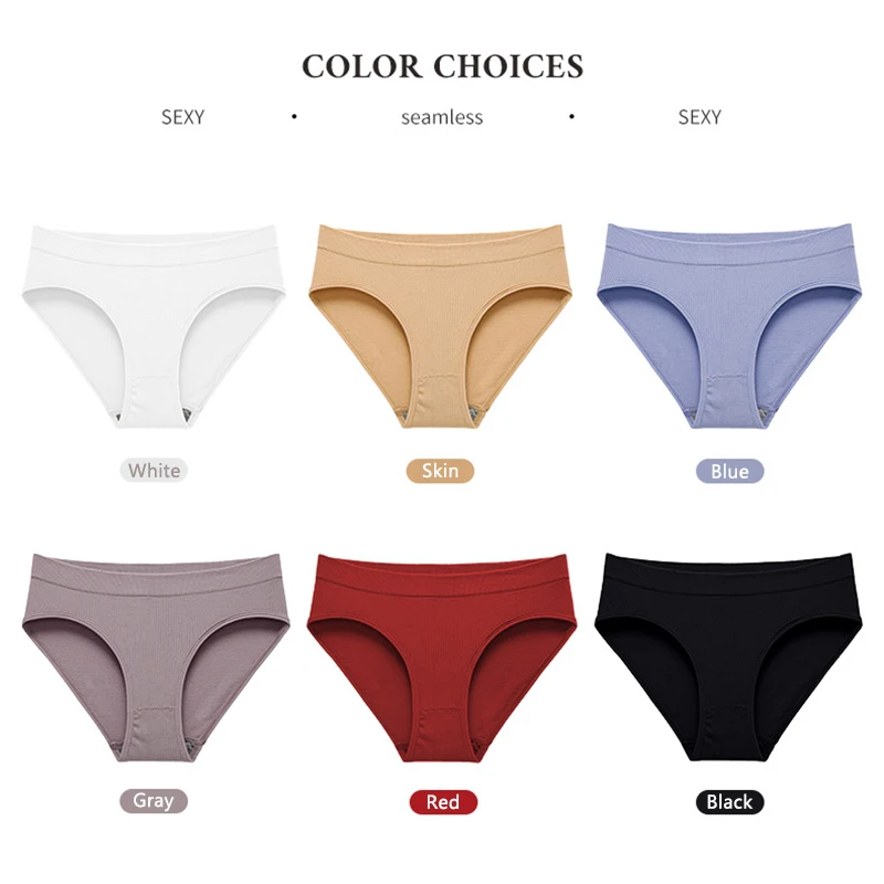 Women Female Underpant Solid Color Girls Pantys Ladies Panties Intimate Lingerie M-XL Shaperwear Seamless Panties