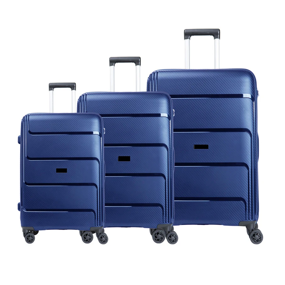 Light weight High Quality 100% Polypropylene Pp Trolley Case Travelling Bag Suitcase Set