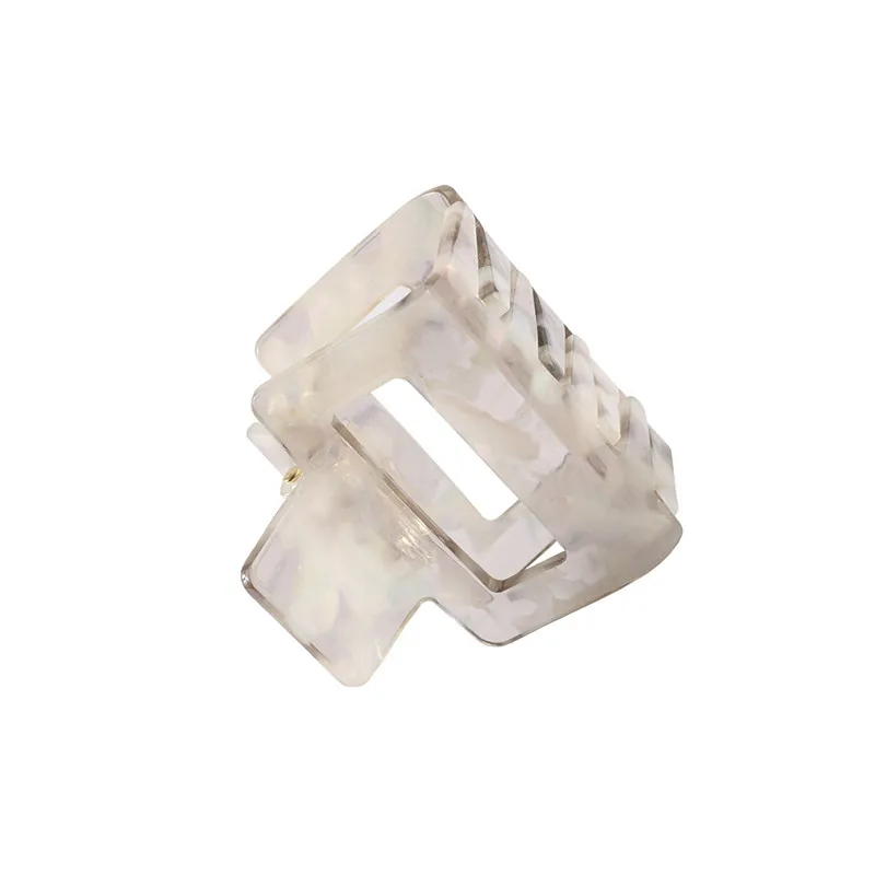 5CM Square acetic acid plate gripper Fashion simple hairpin Large Size Strange Hand Clip Flower Hair Clip