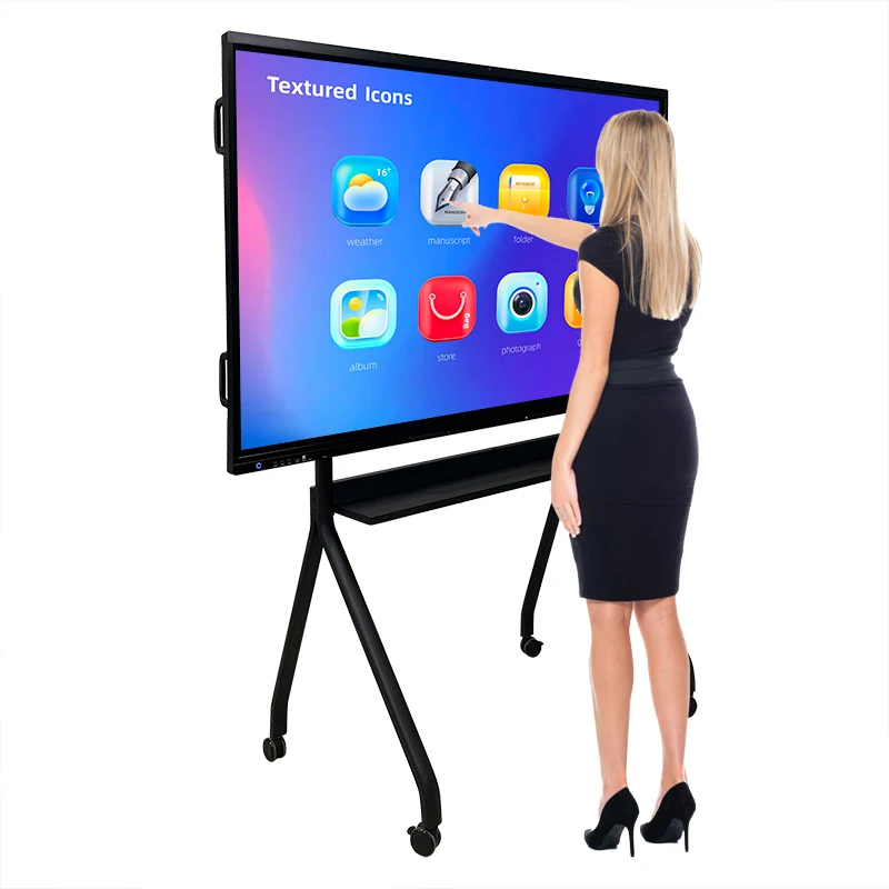 75 65 55 Inch Touch Screen Flat White Board Best Electronic Interactive Flat Panel Meeting Room Smart Screen