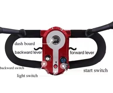 Mobility scooter 4 wheel electric elderly with LED headlamp, 12 degrees climbing handicapped electric wheelchair