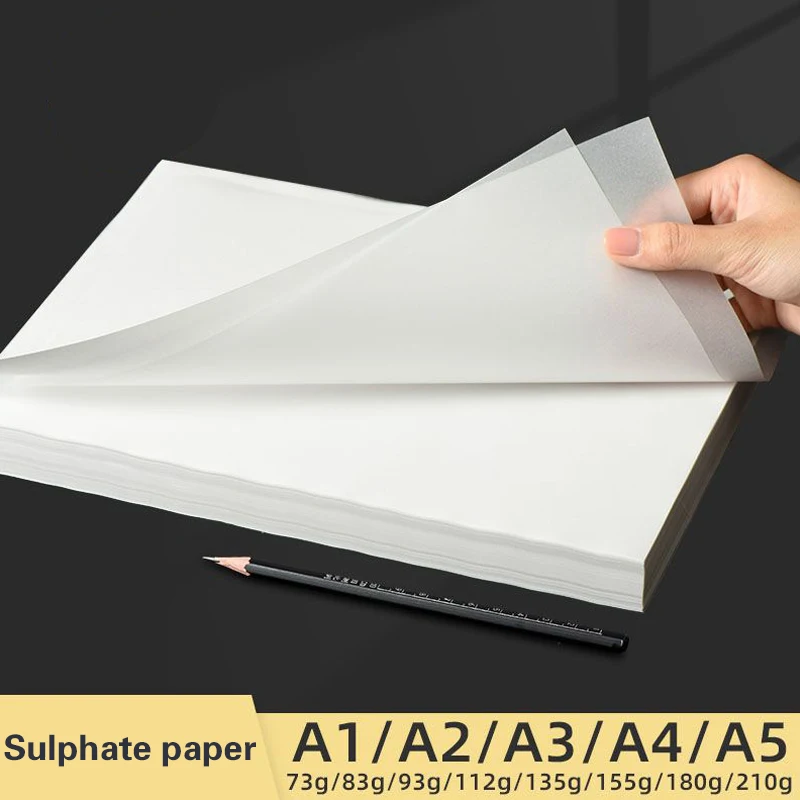 Transparent A4 sulphate paper thickened durable copy paper wholesale drawing plate making extension paper
