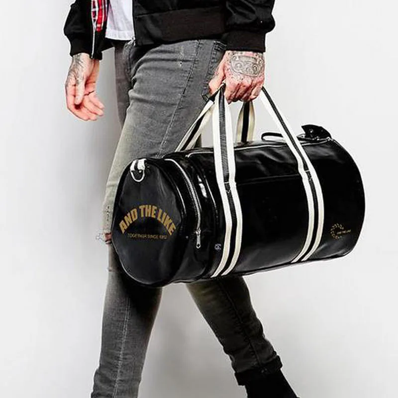 Amazon Hot Sale Custom High Quality Leather Gym Sport Bags Waterproof Training Bag