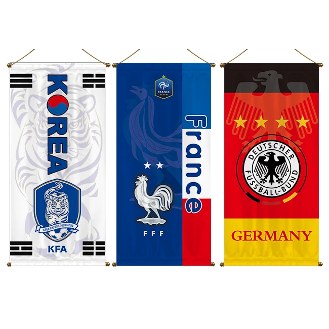customized printing Netherlands Tunisia Switzerland Cameroon Croatia Ghana South Korea Serbia wall hanging flag