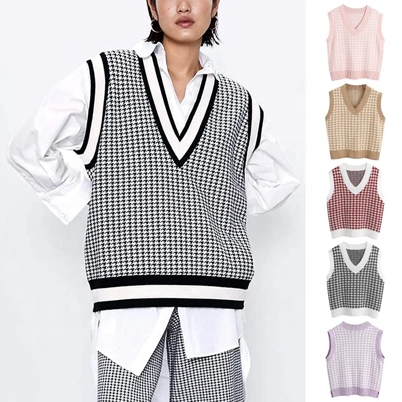 Новинка 2021, клетчатый женский жилет, повседневный женский топ, 100 шт., начните заказ, быстрая доставка, поддержка образцов
