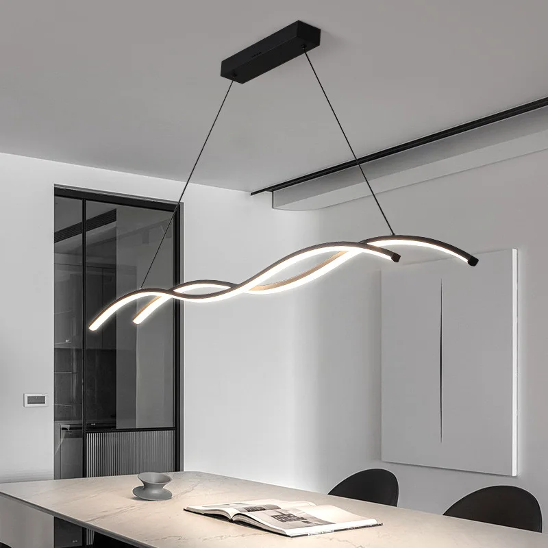 Modern Simple Design chandelier aluminum long linear led pendant lamp Modern Hanging Lamp