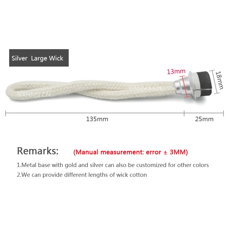 Large Lampe Berge Ignition Wick Burner Silver