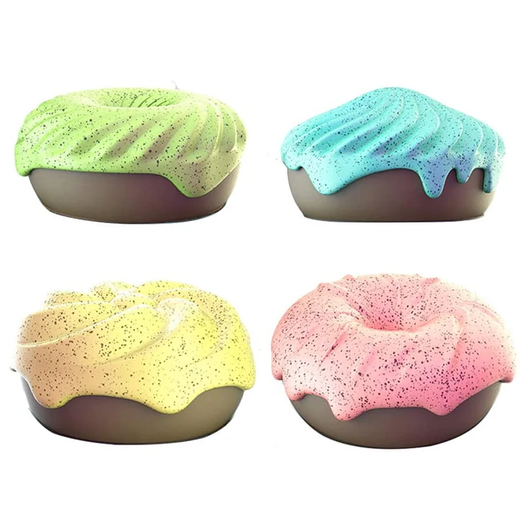 4Pcs Car Essential Oil Diffuser Vent Clips Donut Flavor Aromatherapy Air Freshener for Pets Nest, Toilets, Bookcases, Wardrobes