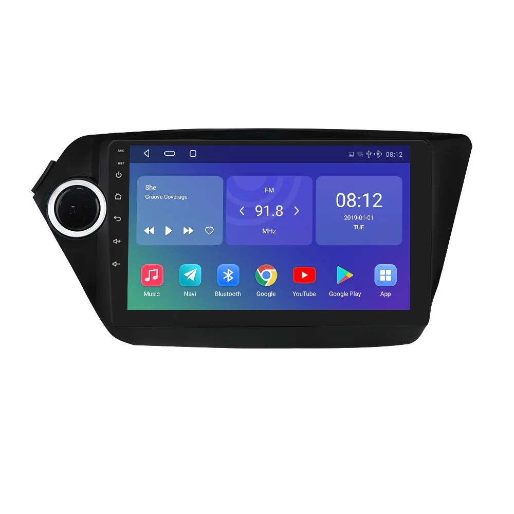 YHT Android 10 Quad Core Car Audio Radio DVD Player For KIA RIO 3 K2 2011-2015 WIFI GPS Navigation Stereo Video Carplay