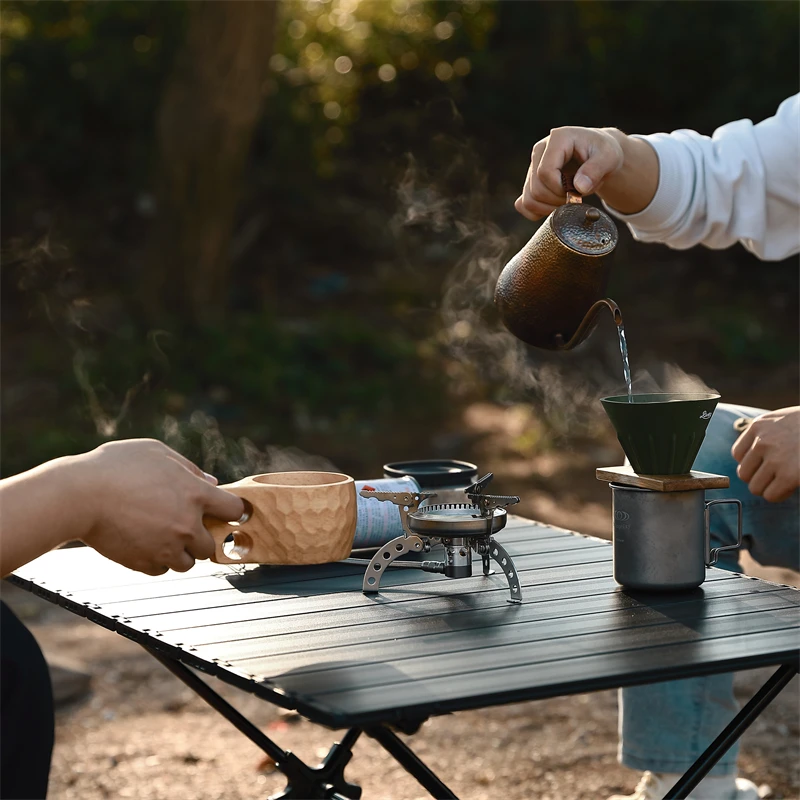 Height Adjustable Legs Ultralight Space Desk Aluminum Alloy Folding Outdoor Camp Picnic Beach Table with Carrying Bag