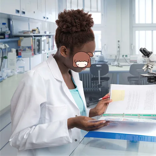 Embroidered Logo Long Sleeve White Smock Pharmacy Uniform Lab Gown GMP food processing