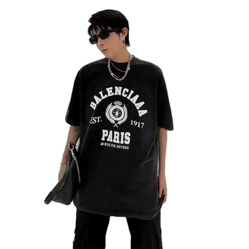 Wholesale high quality unisex t shirt 100% cotton men women designers clothes famous brands