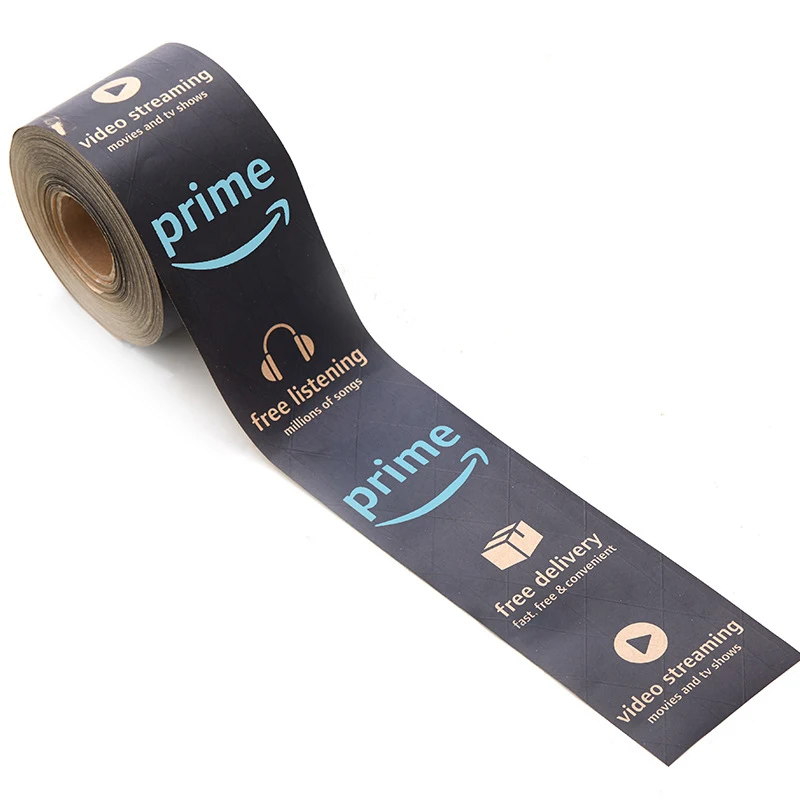 Competitive Price Custom Black Craft Water Activated Reinforced Color Packing Strapping Kraft Paper Masking Tape Rolls