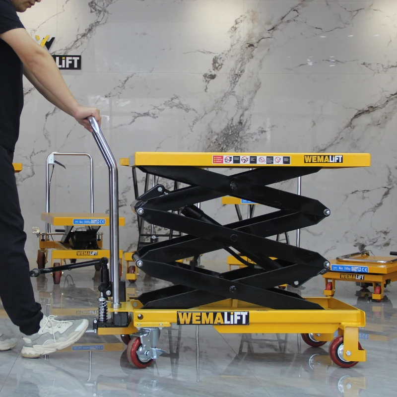 Pt гидравлический подъемник под заказ, размер стола, ручной подъемник, двойной ножничный подъемник