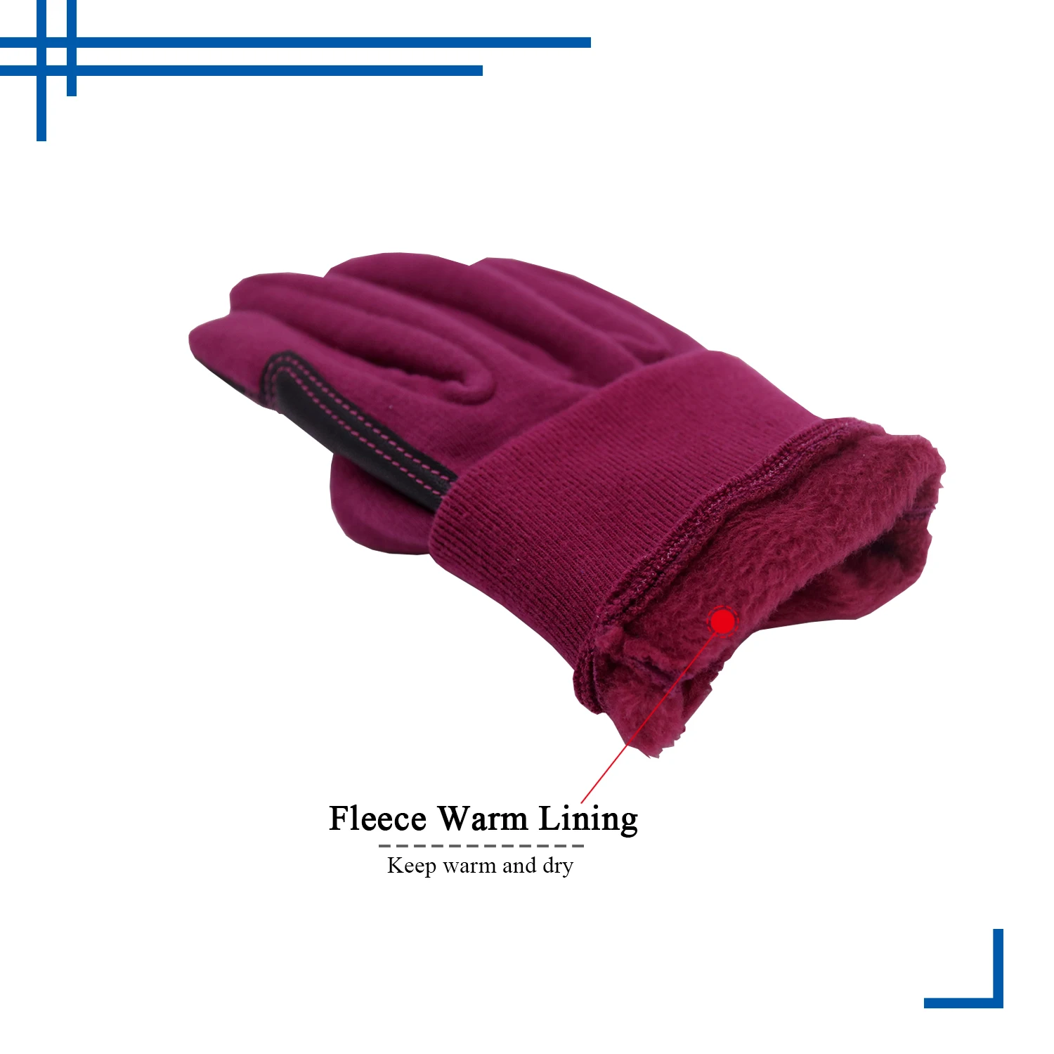 HANDLANDY pink winter outdoor activities running touch screen cycle sports gloves