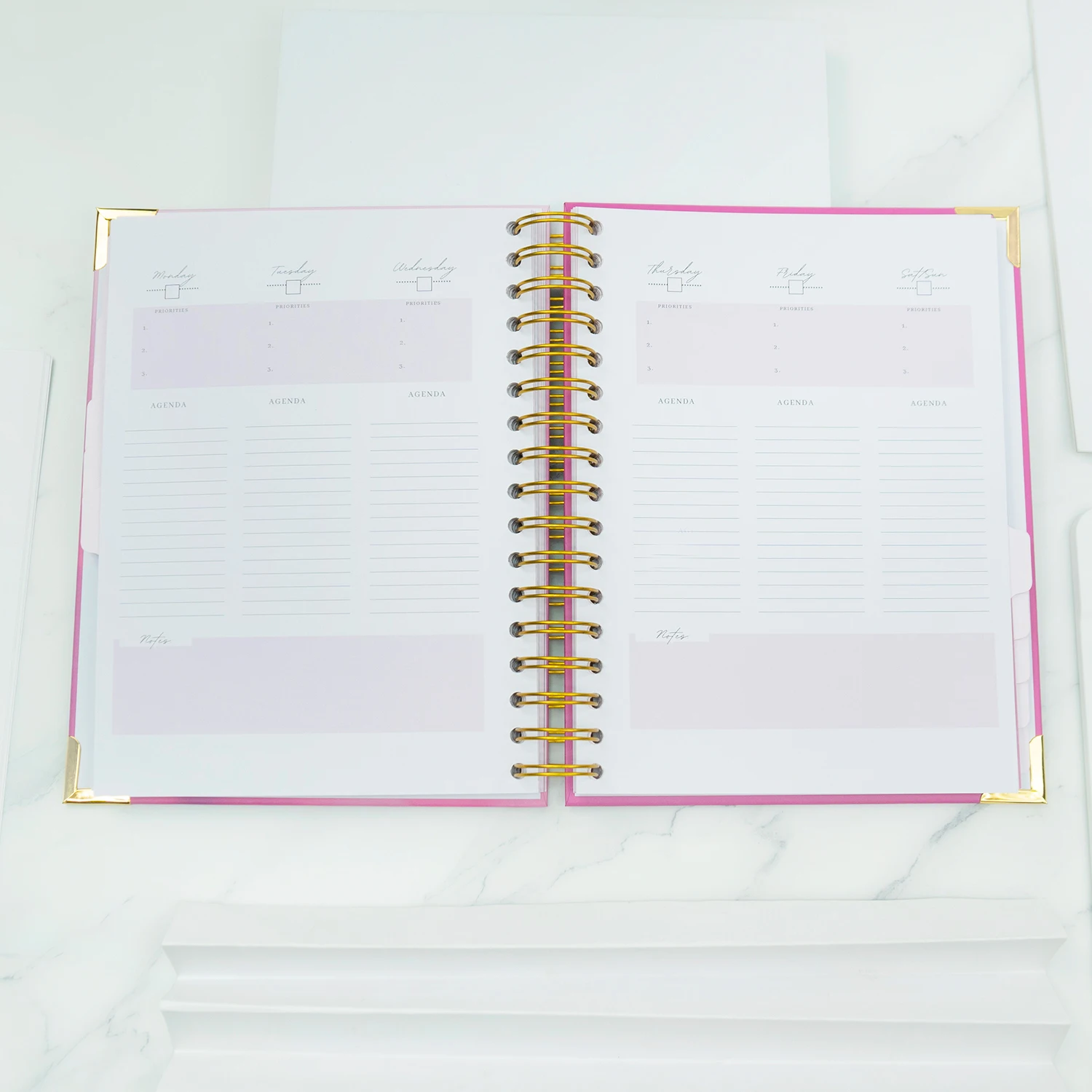 Custom Printing Agenda Inspirational Planner Self Care Diary Notebook Daily Wellness Motivational Journal Goal Sublimation